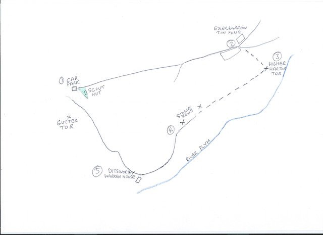 Walks with Angus and Sennen - Map for Gutter Tor Walk.jpg