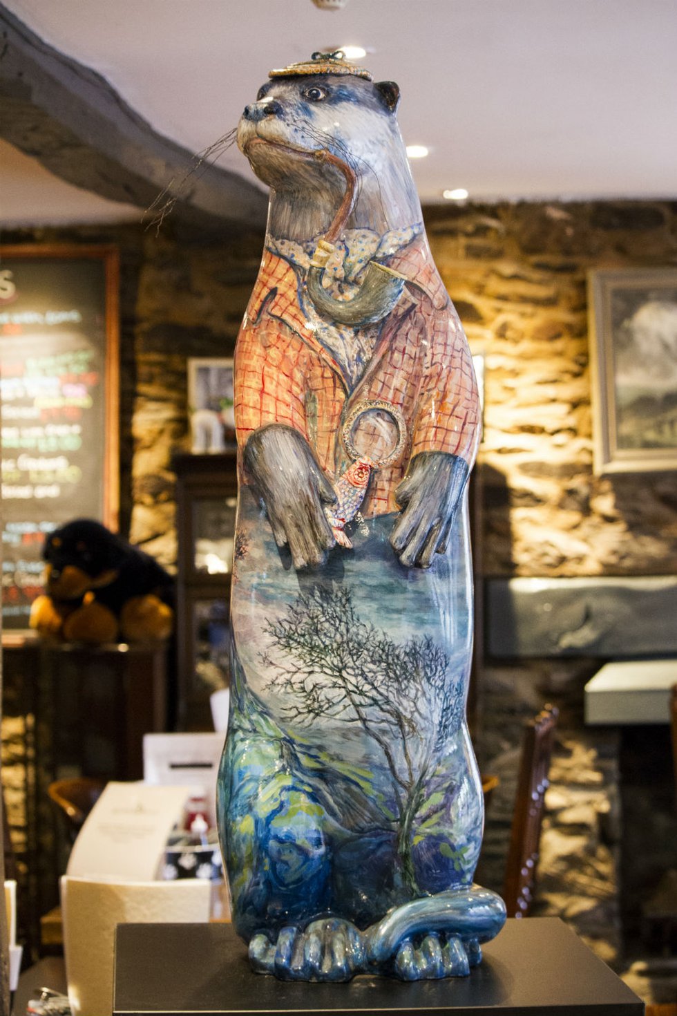 'Elementary My Dear Otter' by Ann L. Roe, which evokes the haunting Dartmoor setting of Hound of the Baskervilles, will join the Golden Otters at auction on 30 September.jpg