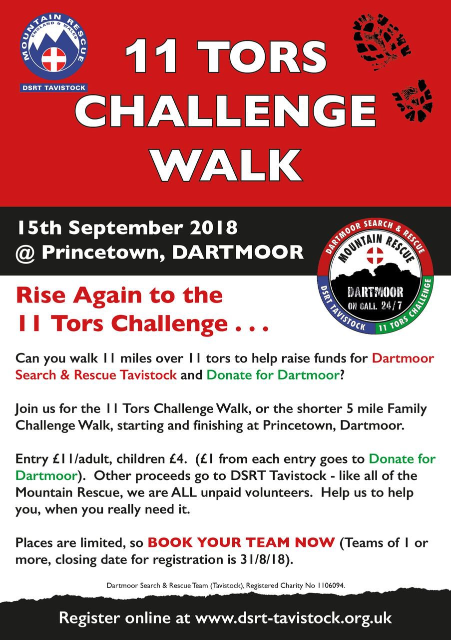 DSRT Tavistock 11 Tors Challenge Walk