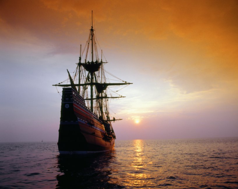 Mayflower 400 - Mayflower in the sunset