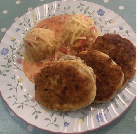 Corned beef fritters with lobscouse