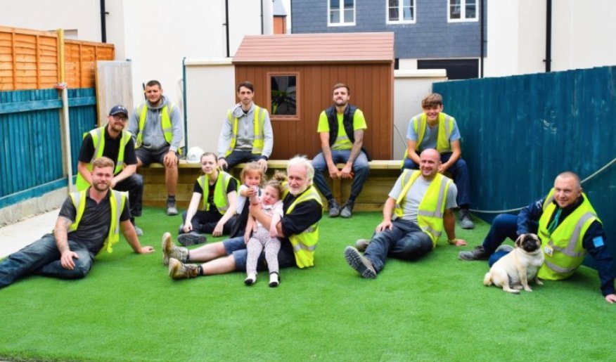Sherford community spirit has transformed a garden for a special little girl
